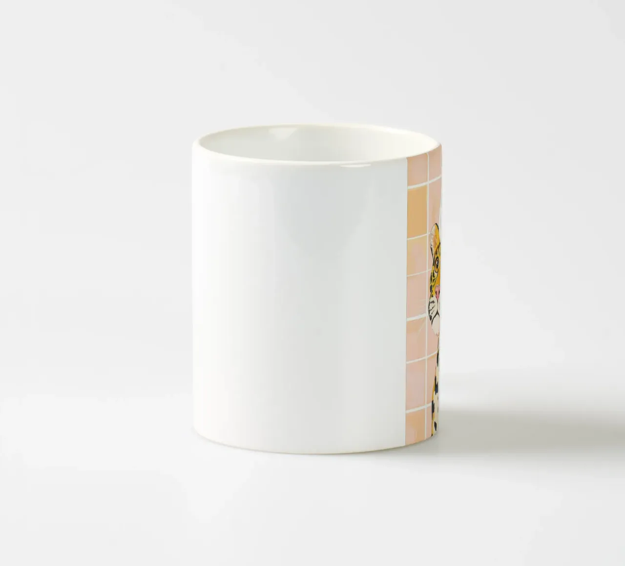 Leopardo con carta igienica in testa tazza in ceramica da JoyWalkerShop