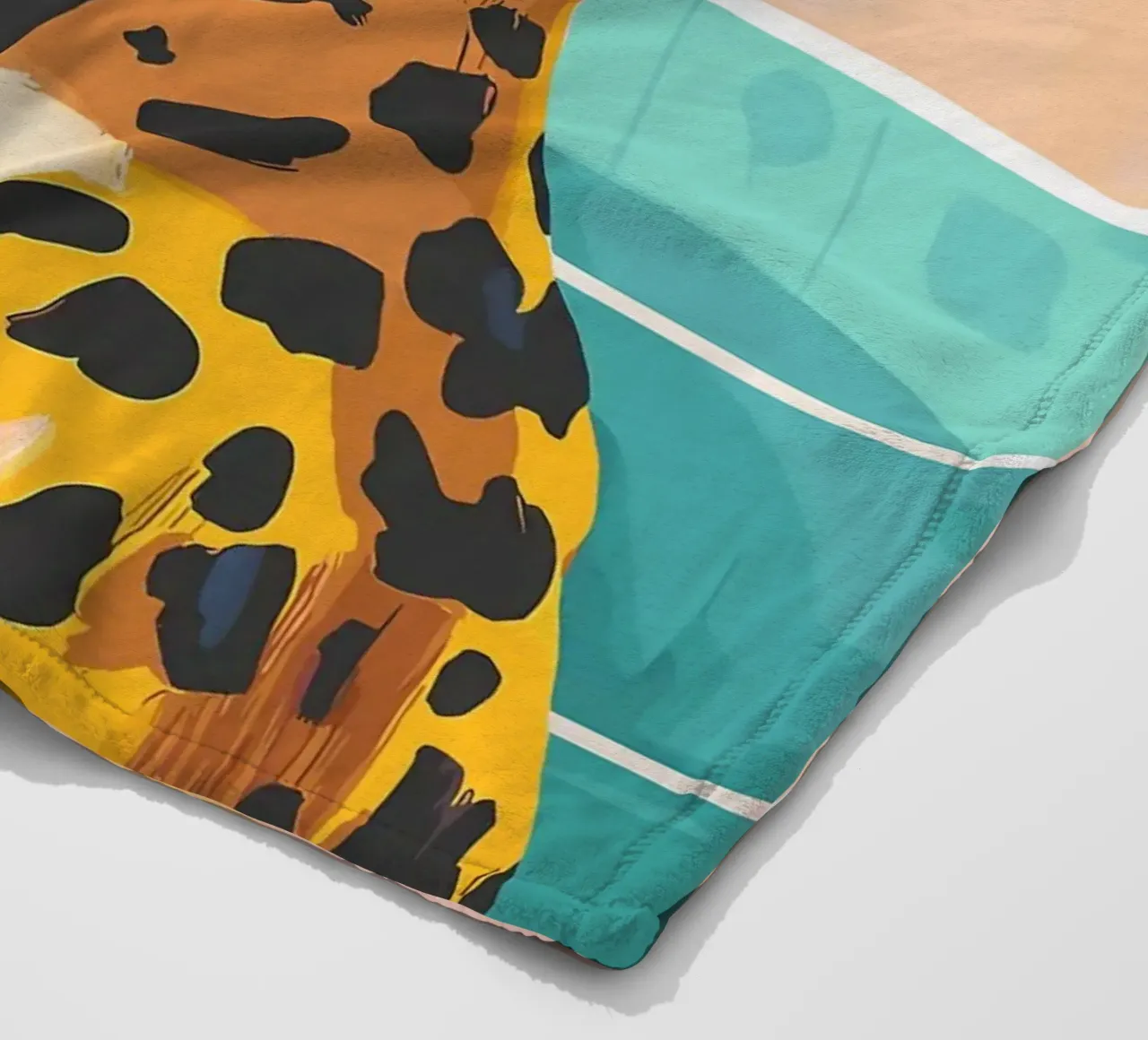 Leopardo con carta igienica in testa coperta in pile da JoyWalkerShop
