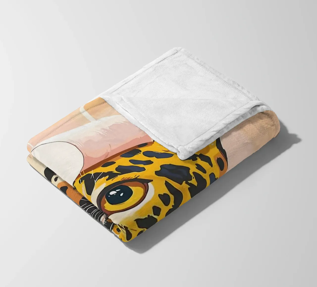 Leopardo con carta igienica in testa coperta in pile da JoyWalkerShop