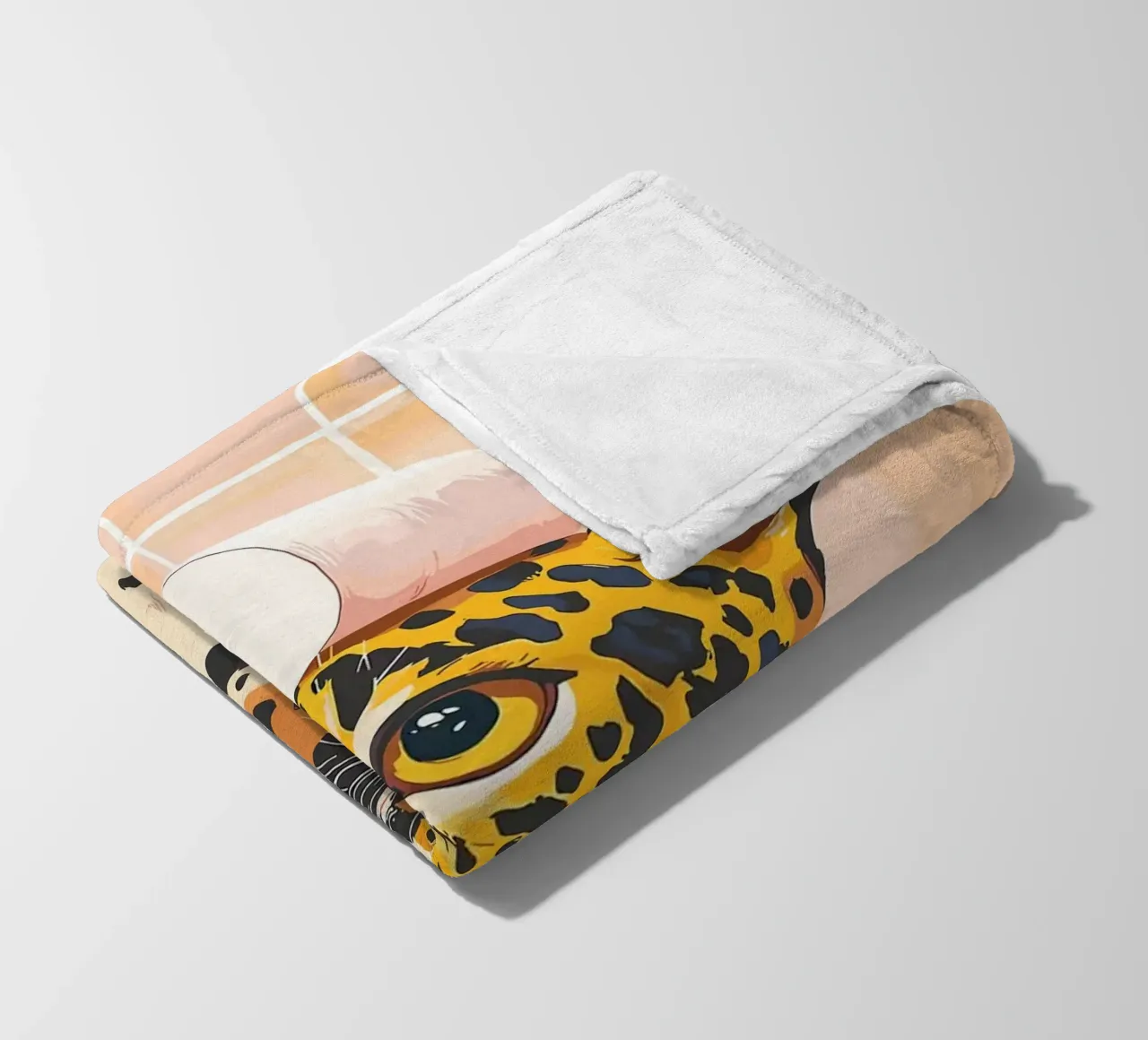 Leopardo con carta igienica in testa coperta in pile da JoyWalkerShop