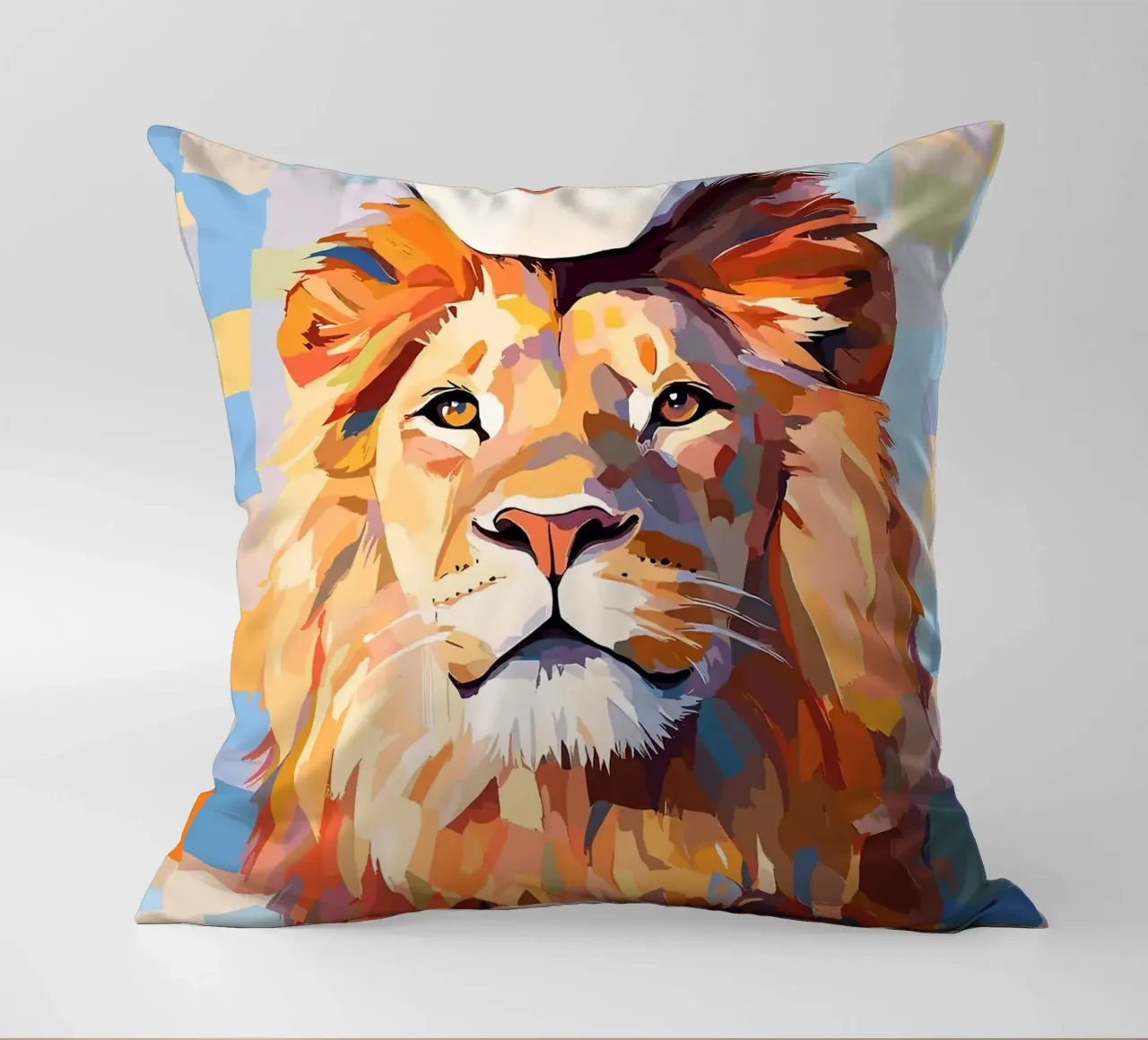 Leone con cappello a rotolo di carta igienica cuscino da JoyWalkerShop