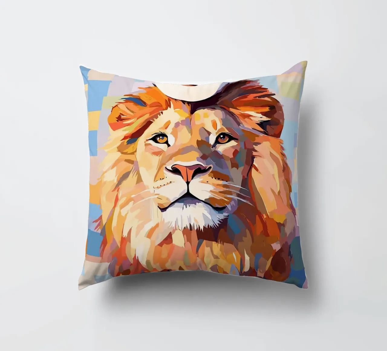 Leone con cappello a rotolo di carta igienica cuscino da JoyWalkerShop