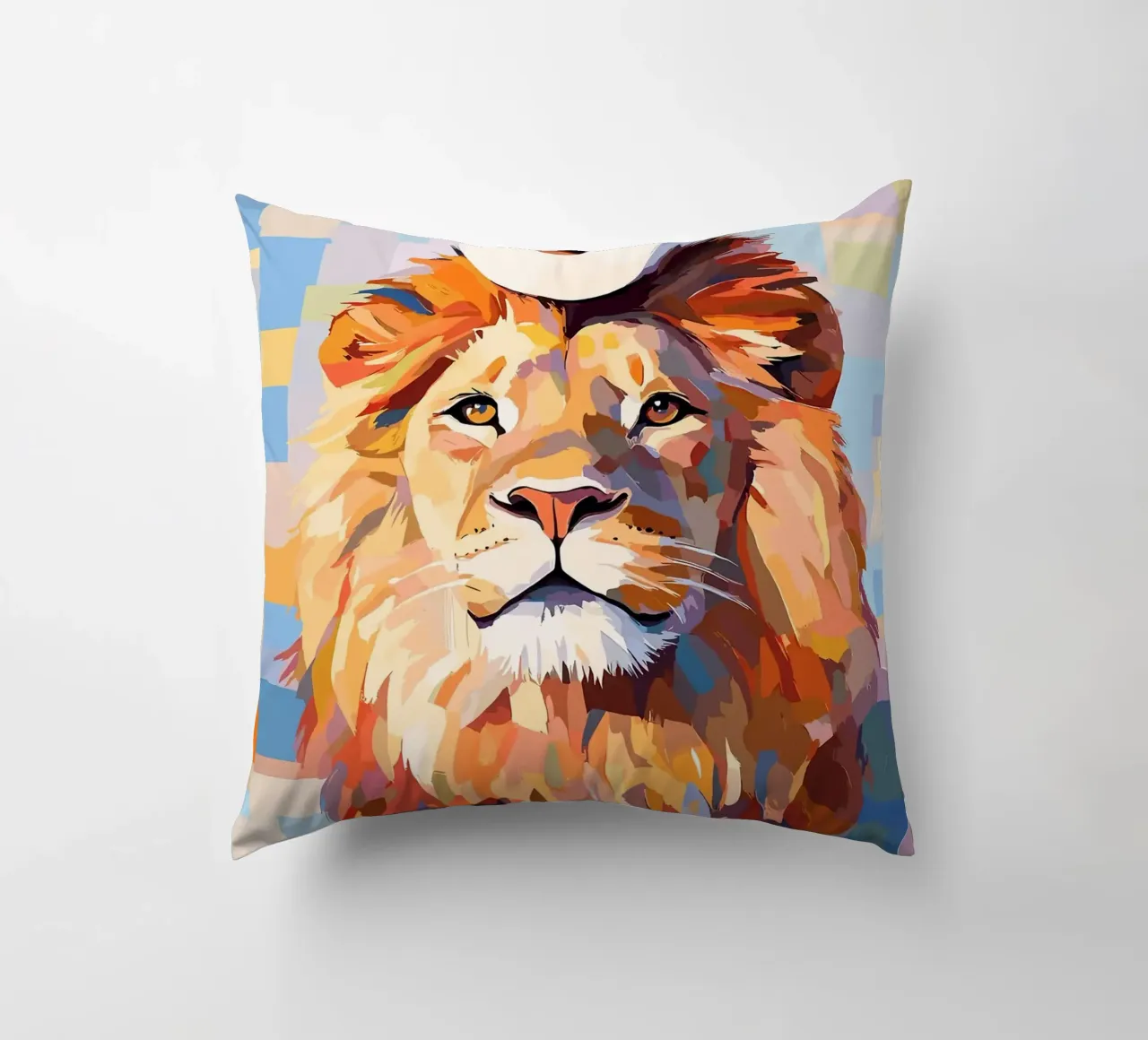 Leone con cappello a rotolo di carta igienica cuscino da JoyWalkerShop