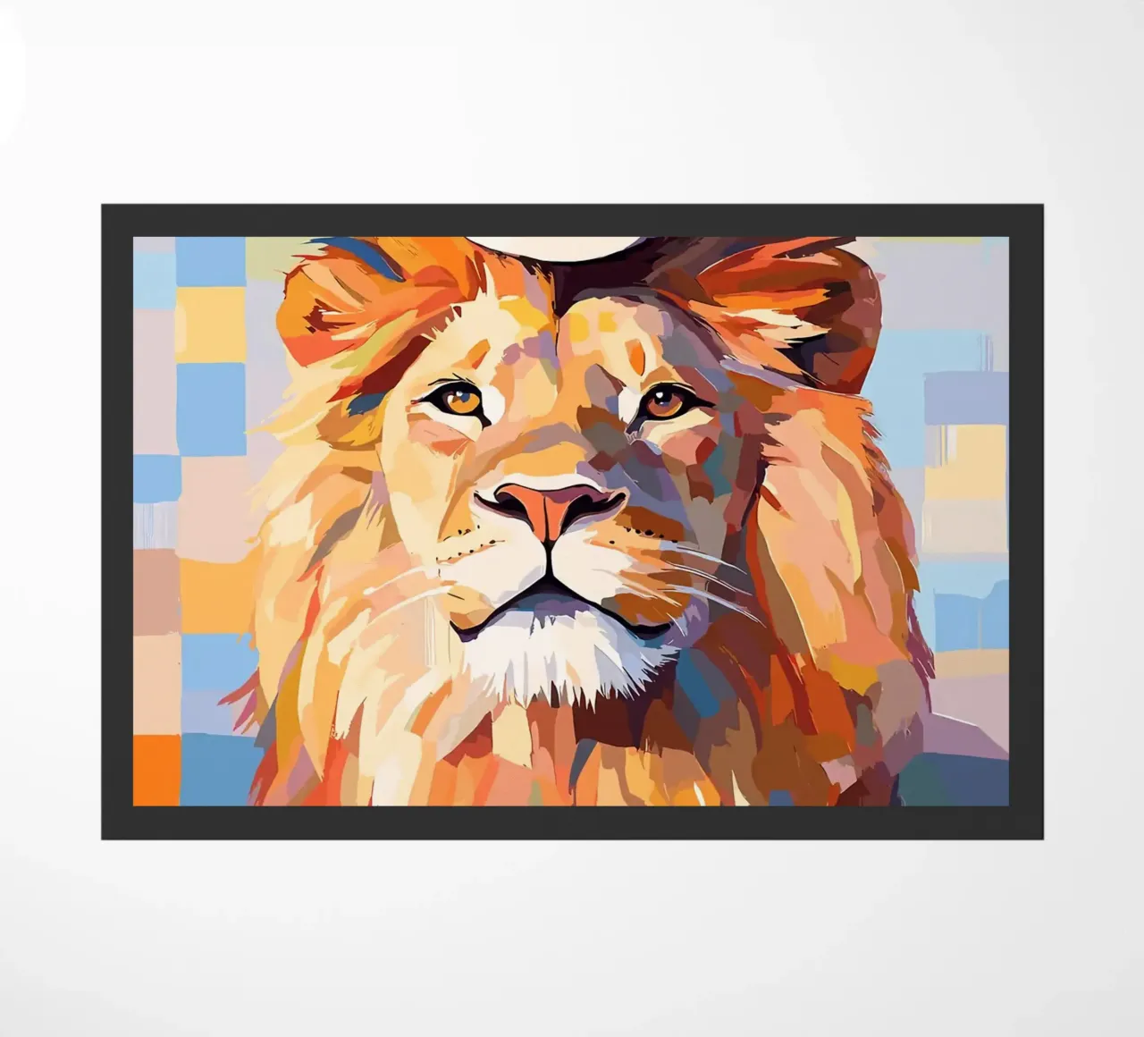 Leone con cappello a rotolo di carta igienica zerbino da JoyWalkerShop