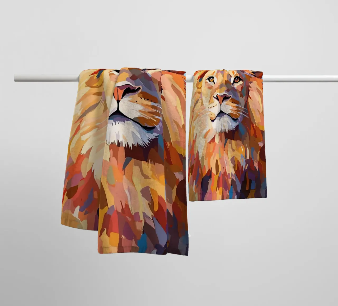 Leone con cappello a rotolo di carta igienica asciugamano da bagno da JoyWalkerShop