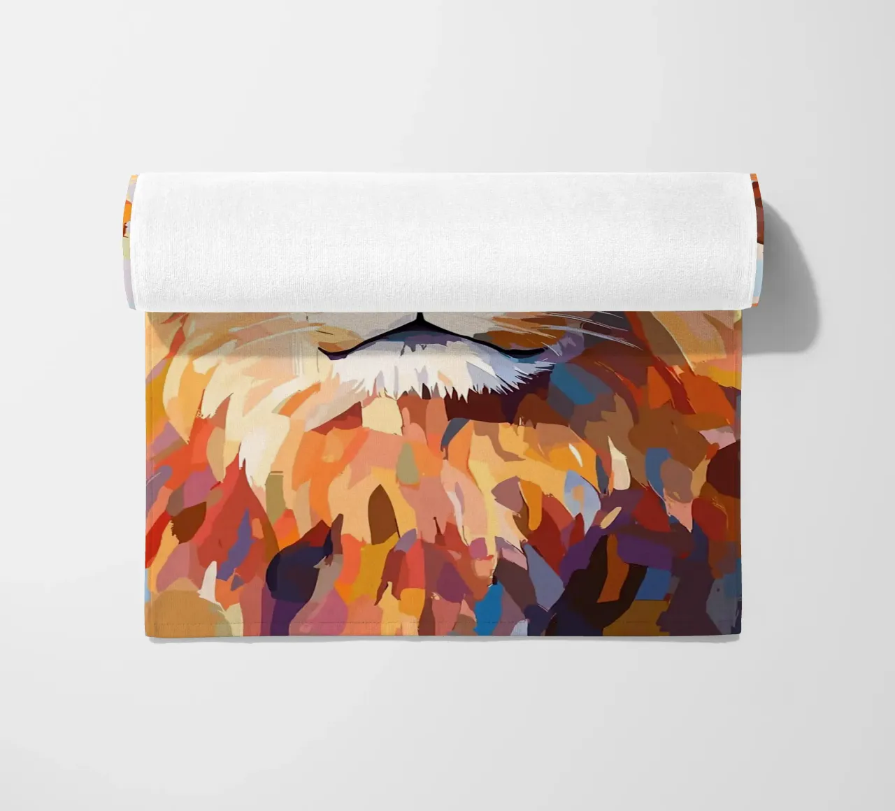 Leone con cappello a rotolo di carta igienica telo mare da JoyWalkerShop