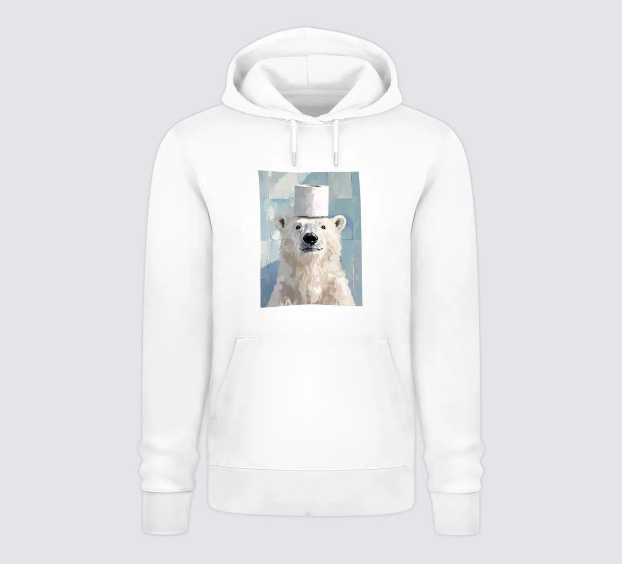 Orso polare con cappello di carta igienica felpa con cappuccio da JoyWalkerShop