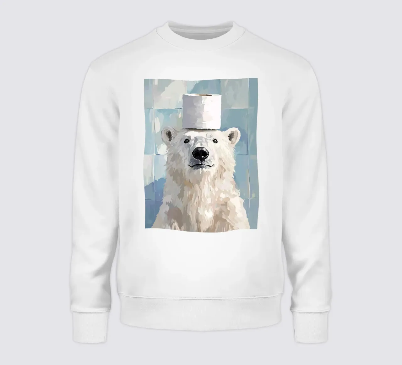 Ours polaire avec chapeau en papier hygiénique sweat de JoyWalkerShop