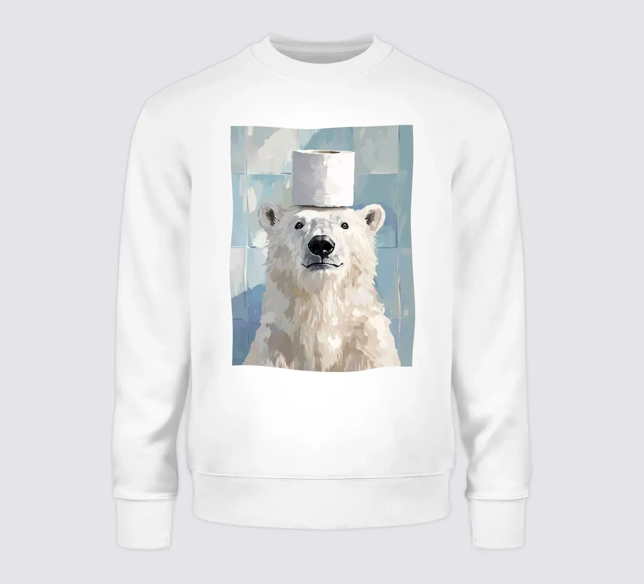 Orso polare con cappello di carta igienica felpa da JoyWalkerShop