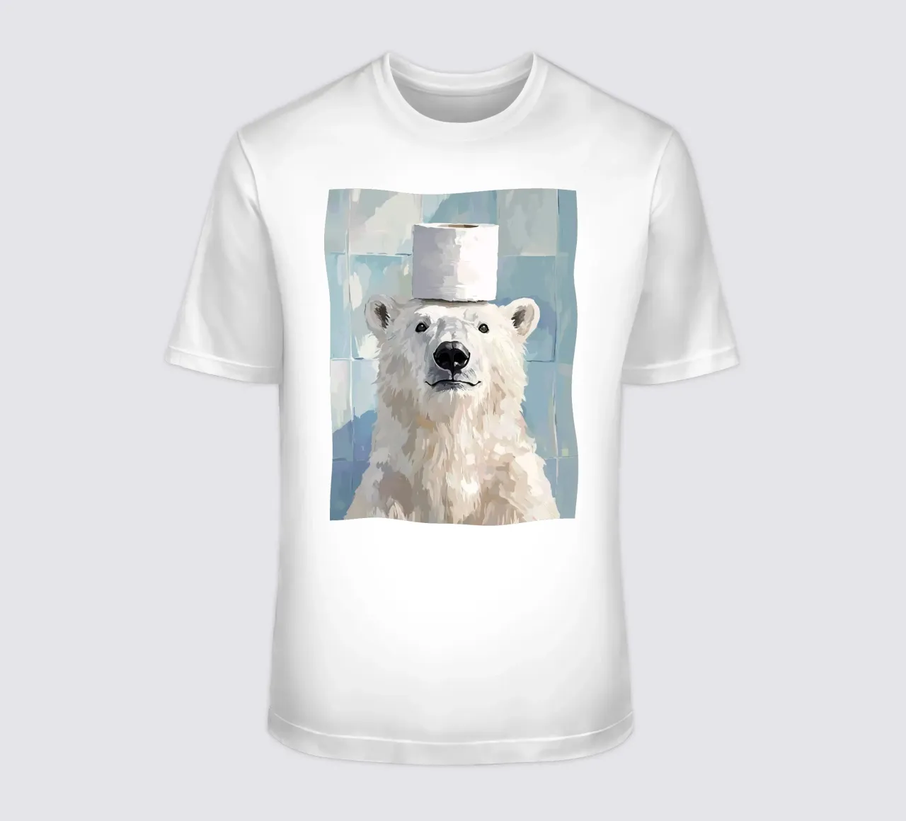 Orso polare con cappello di carta igienica t-shirt da JoyWalkerShop