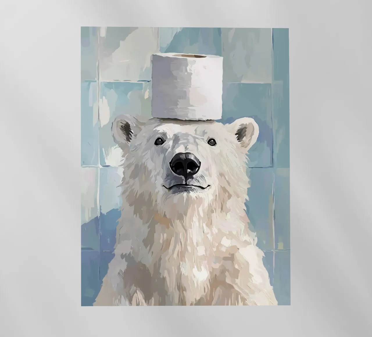 Orso polare con cappello di carta igienica pellicola backlit da JoyWalkerShop