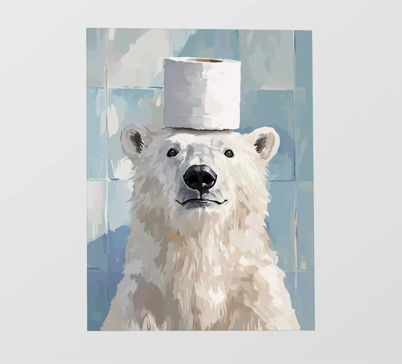 Orso polare con cappello di carta igienica pellicola backlit da JoyWalkerShop