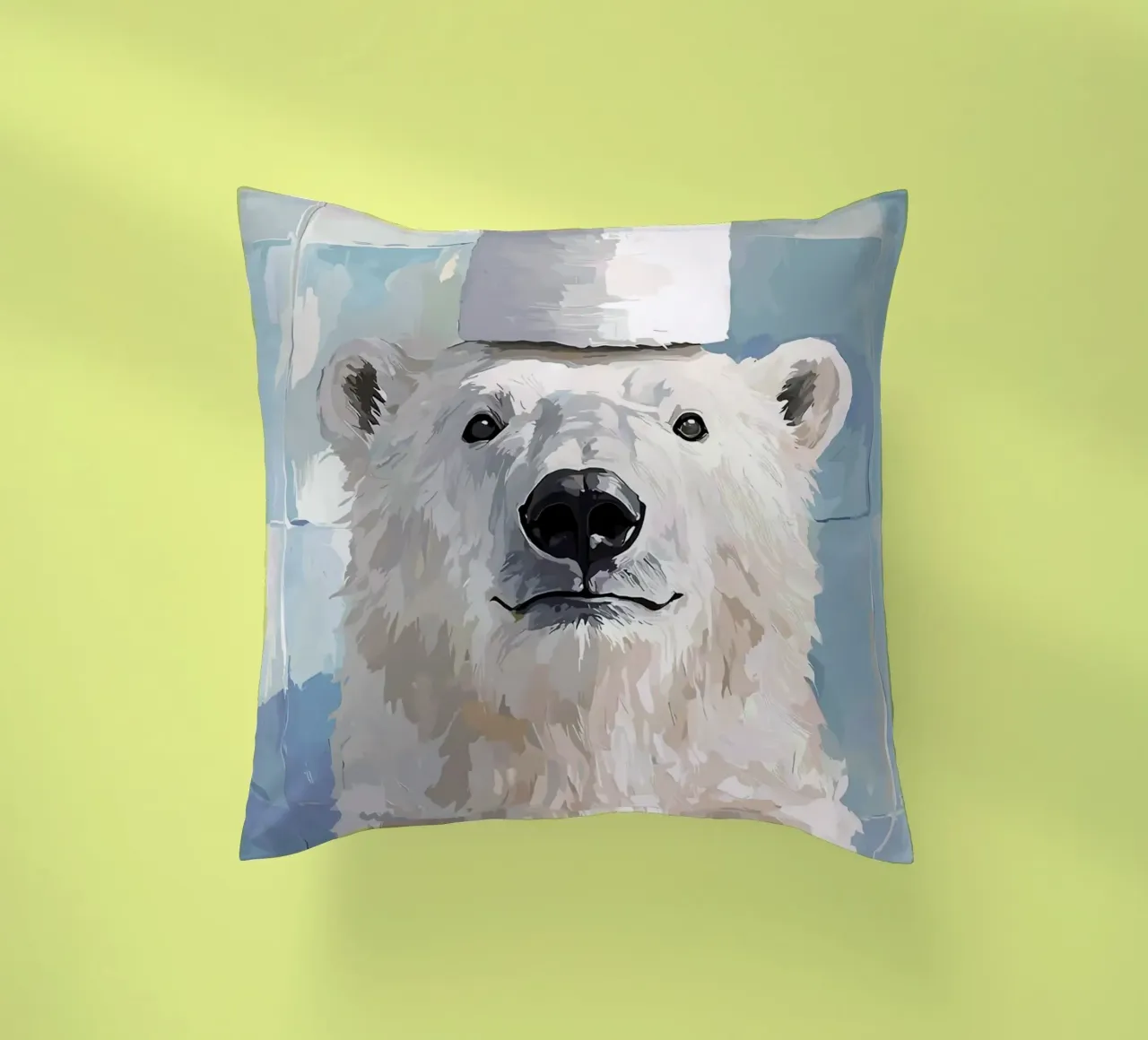 Orso polare con cappello di carta igienica cuscino da JoyWalkerShop