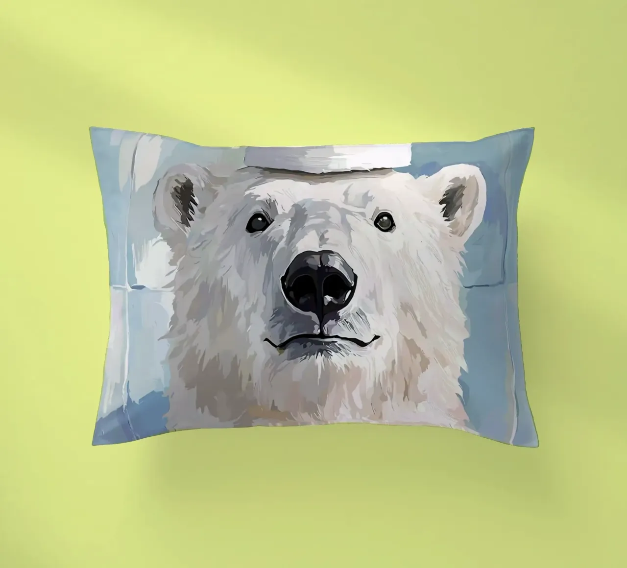 Orso polare con cappello di carta igienica cuscino da JoyWalkerShop