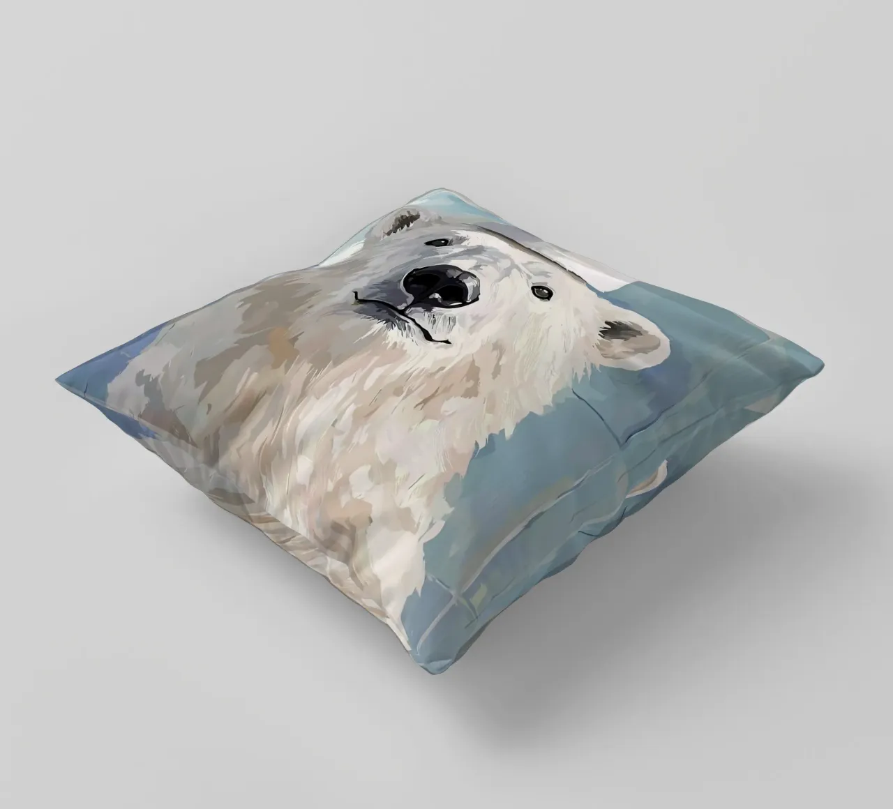 Orso polare con cappello di carta igienica cuscino da JoyWalkerShop