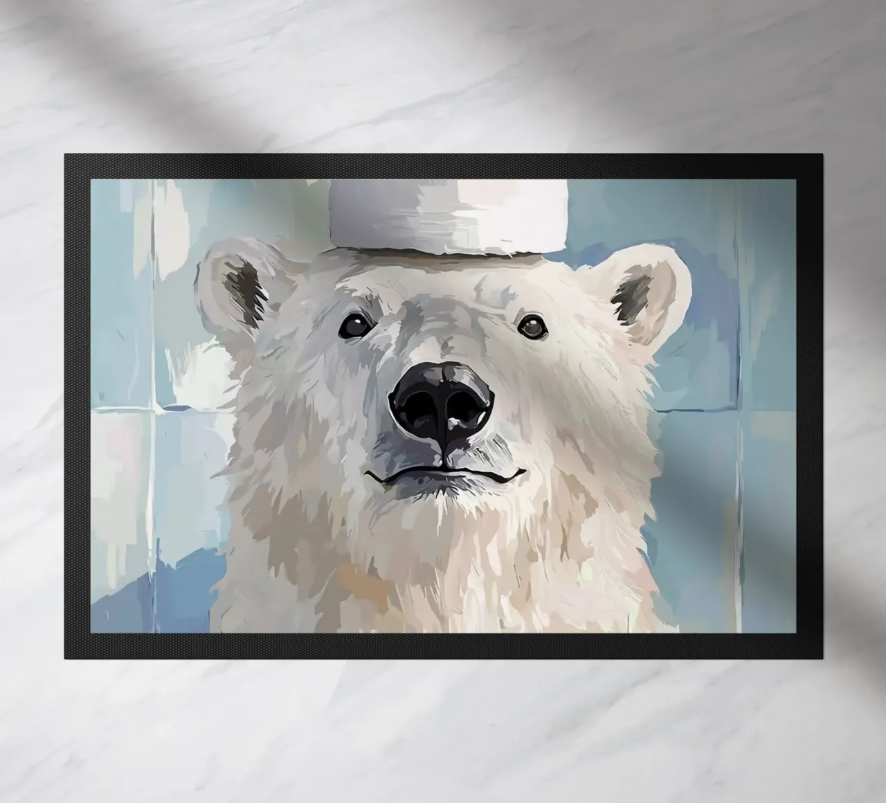 Orso polare con cappello di carta igienica zerbino da JoyWalkerShop