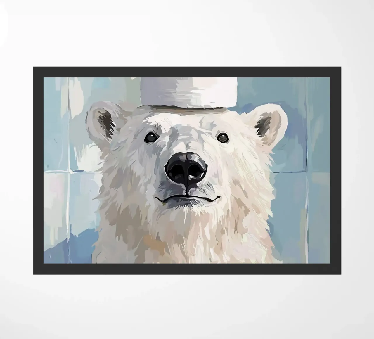 Orso polare con cappello di carta igienica zerbino da JoyWalkerShop