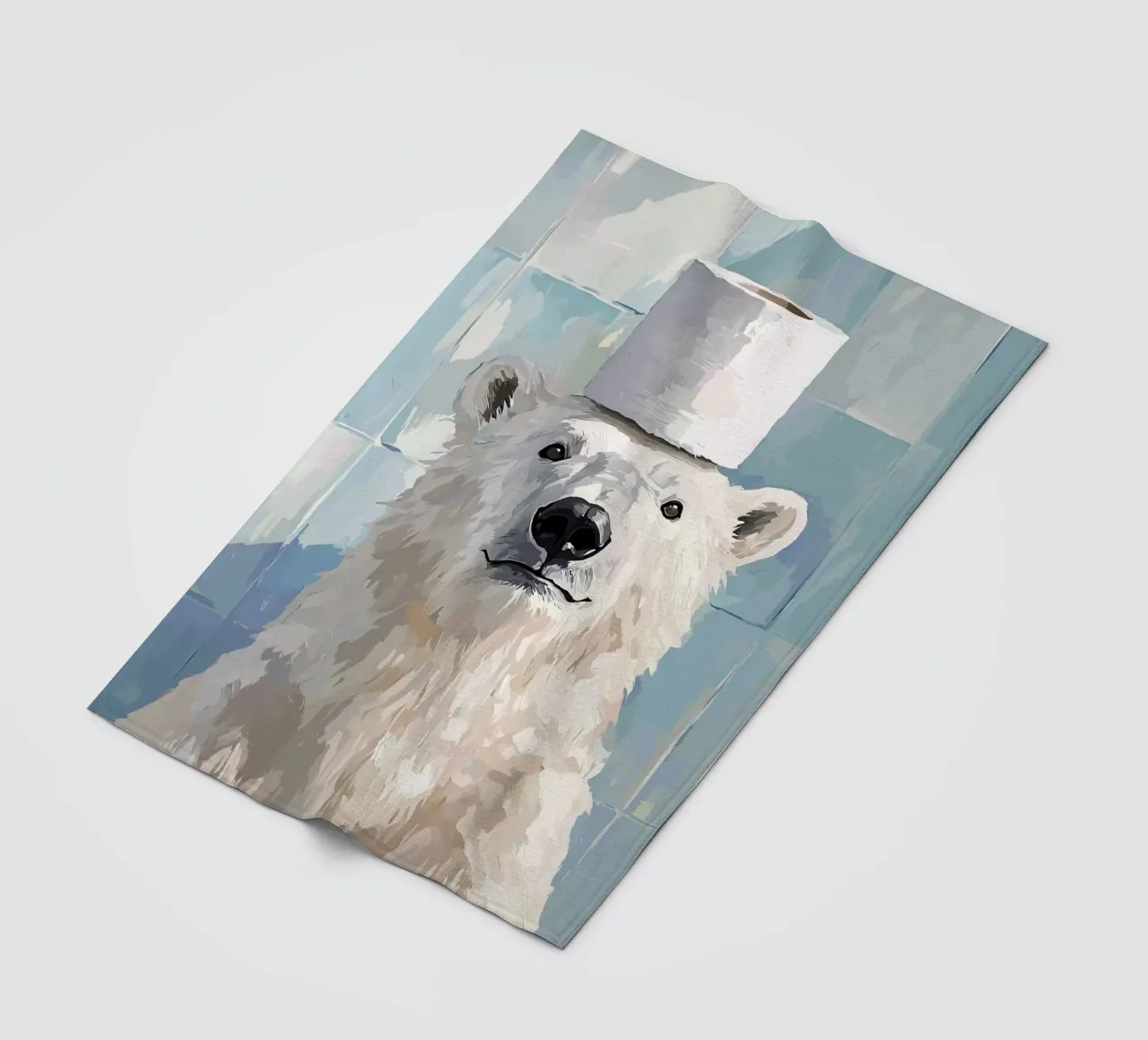 Orso polare con cappello di carta igienica coperta in pile da JoyWalkerShop
