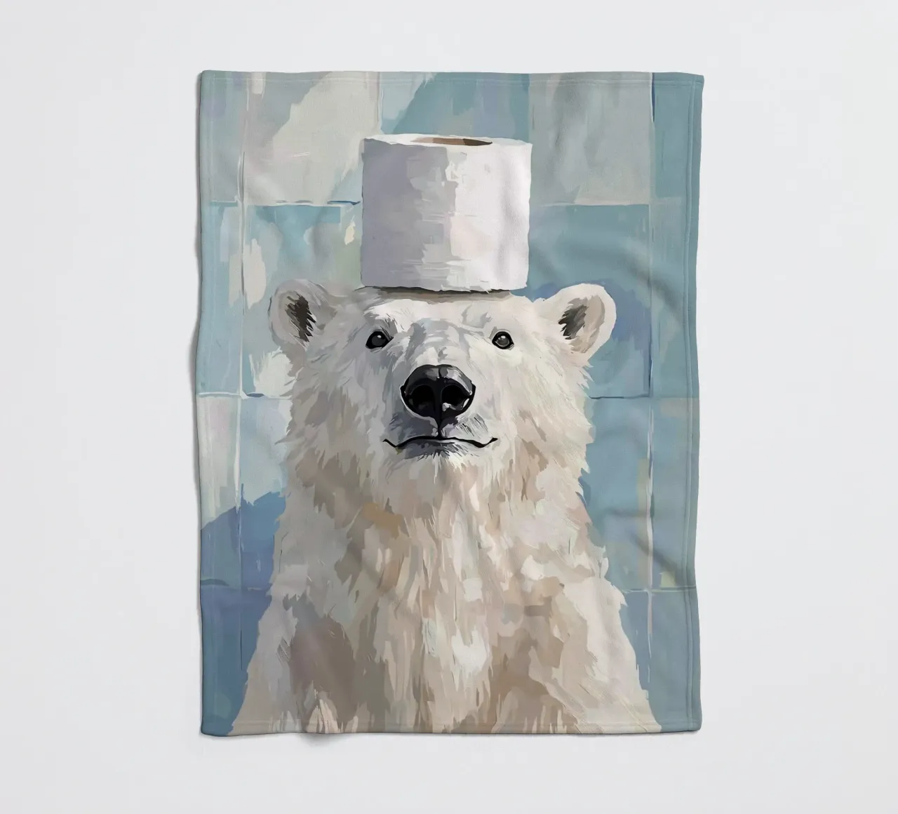 Orso polare con cappello di carta igienica coperta in pile da JoyWalkerShop