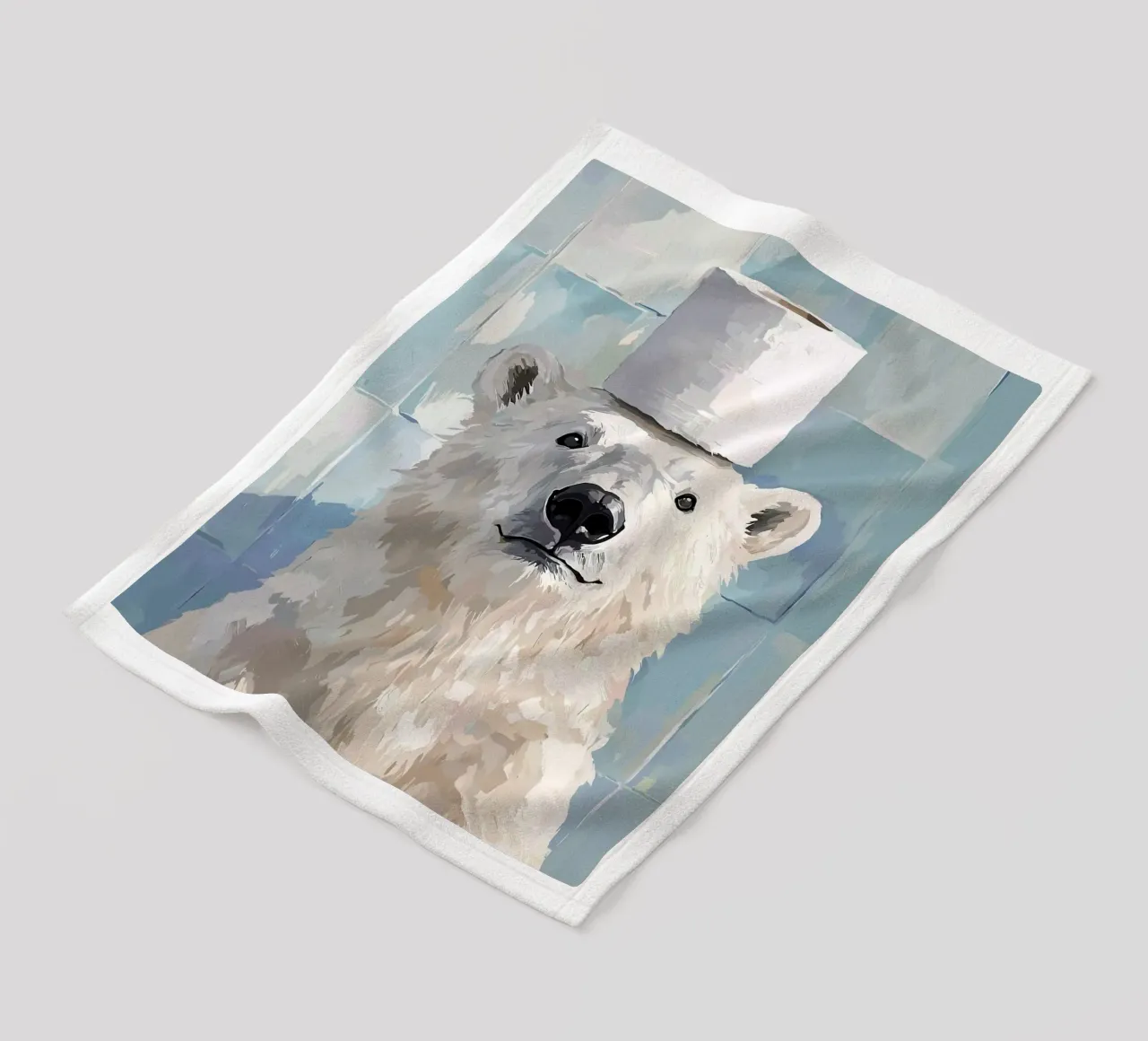 Orso polare con cappello di carta igienica coperta in pile da JoyWalkerShop