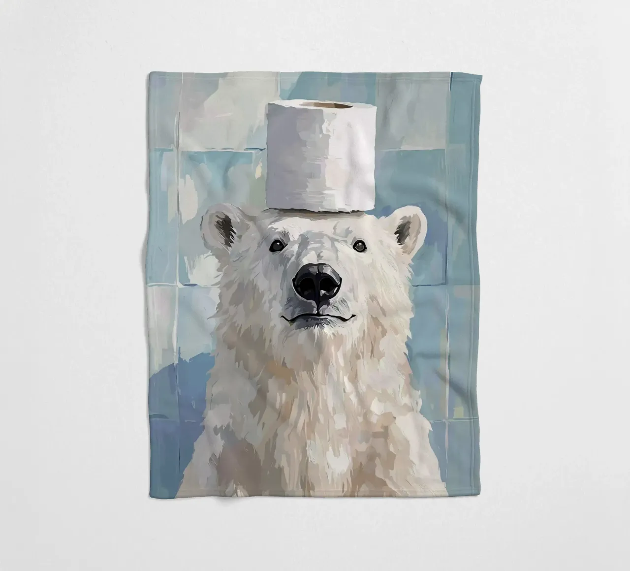 Orso polare con cappello di carta igienica coperta in pile da JoyWalkerShop