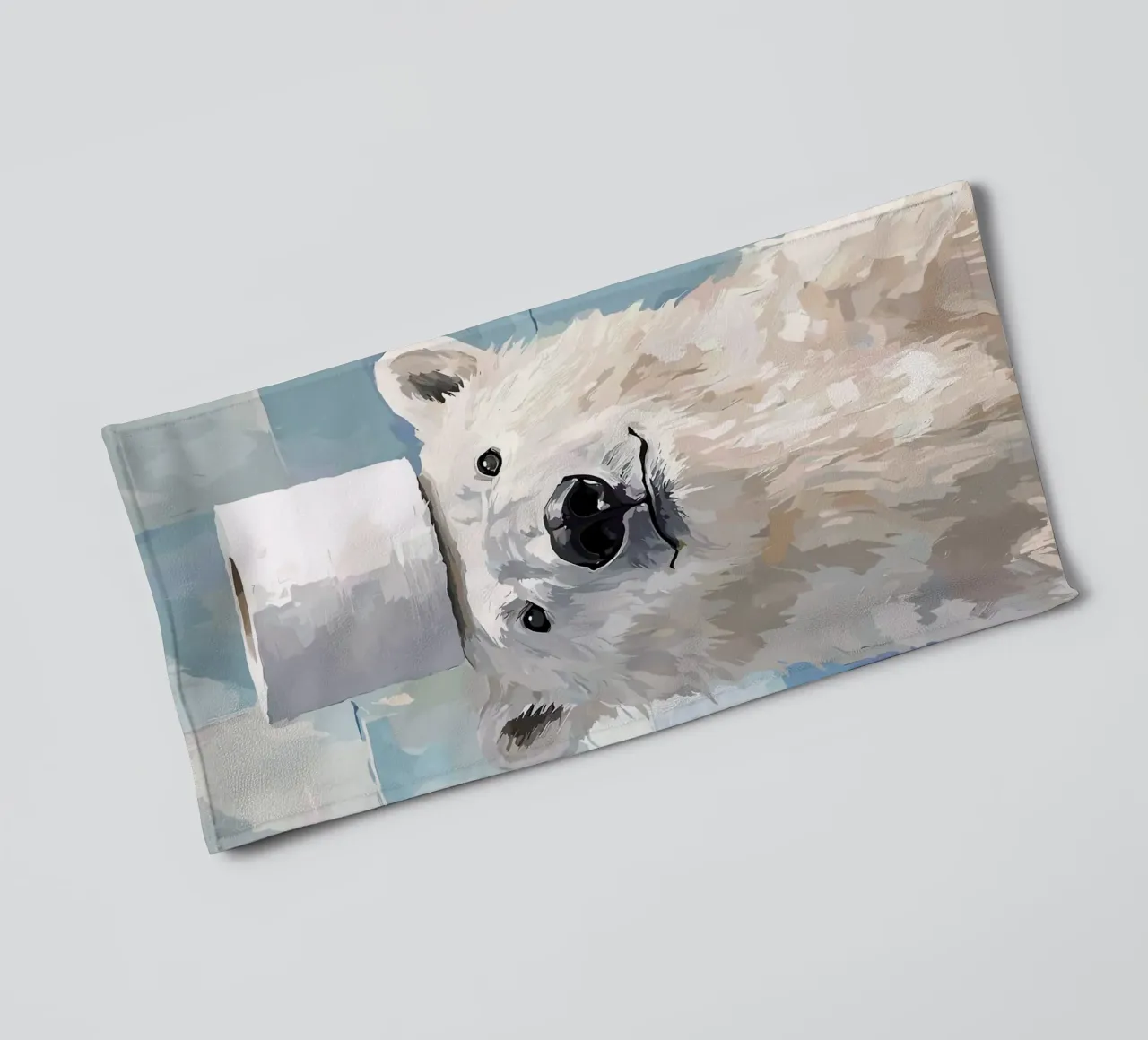 Orso polare con cappello di carta igienica asciugamano da bagno da JoyWalkerShop