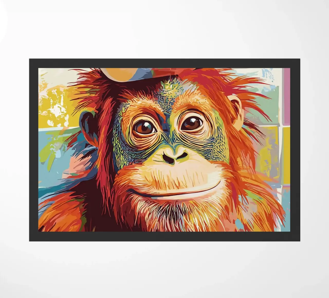 Orangutan con carta igienica sulla testa zerbino da JoyWalkerShop