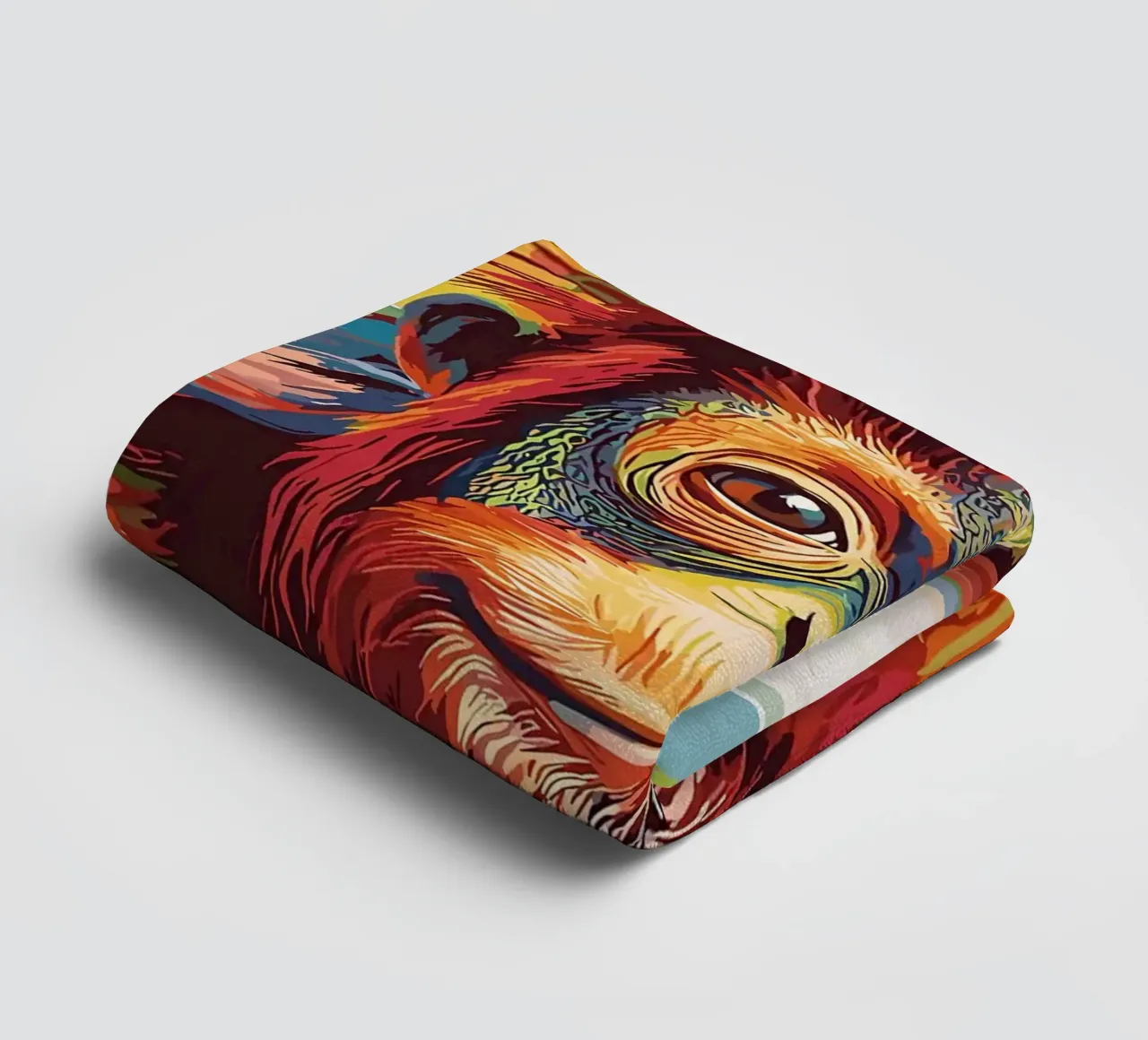 Orangutan con carta igienica sulla testa asciugamano da bagno da JoyWalkerShop