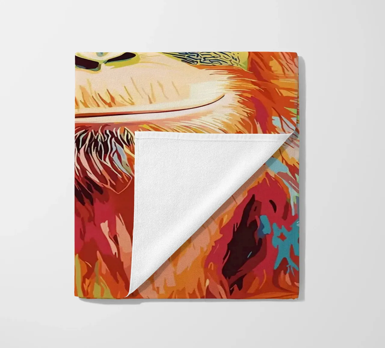 Orangutan con carta igienica sulla testa telo mare da JoyWalkerShop