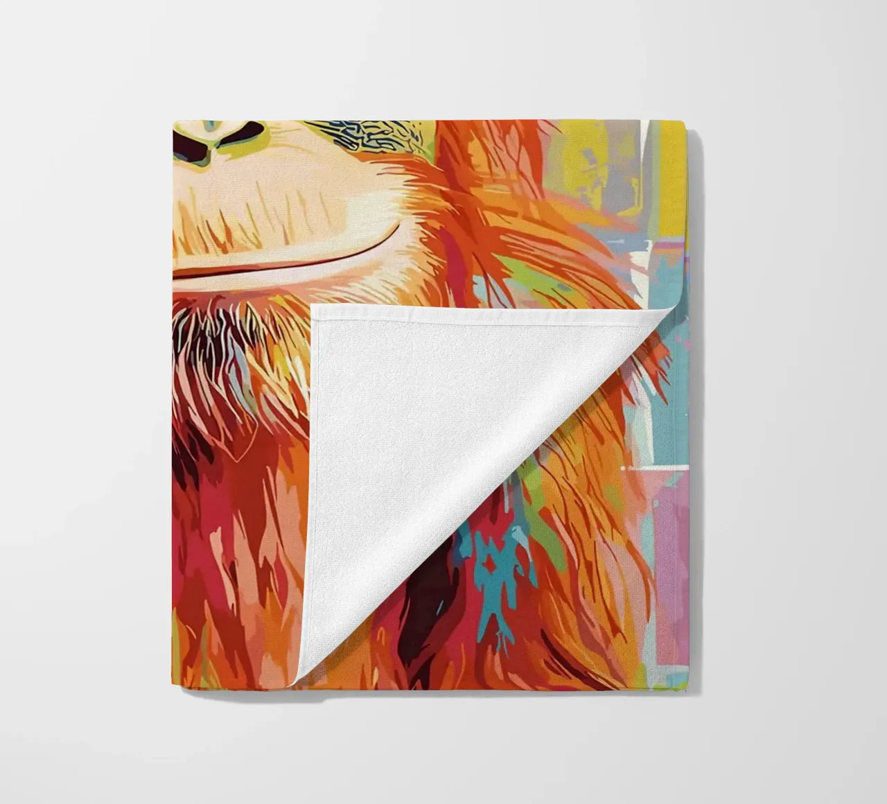 Orangutan con carta igienica sulla testa telo mare da JoyWalkerShop