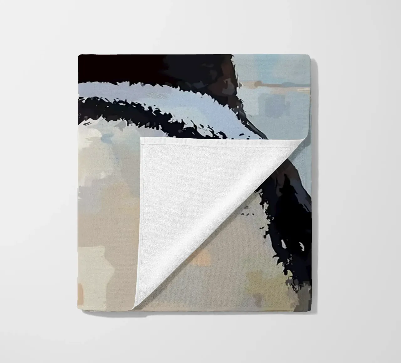 Pinguino con carta igienica sulla testa telo mare da JoyWalkerShop