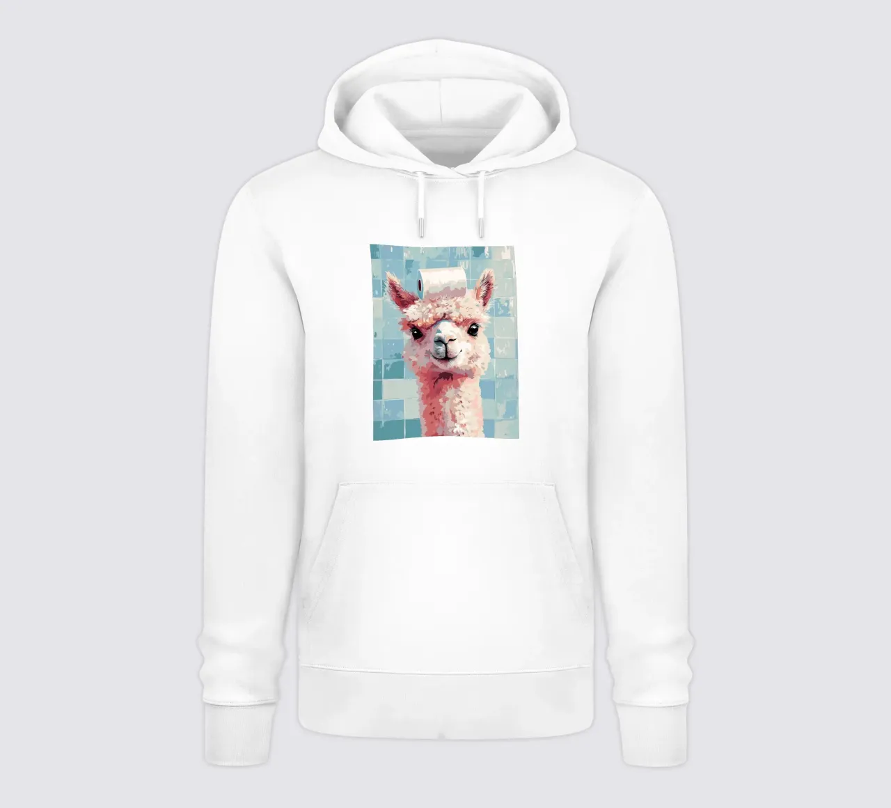 Lama con carta igienica in testa felpa con cappuccio da JoyWalkerShop