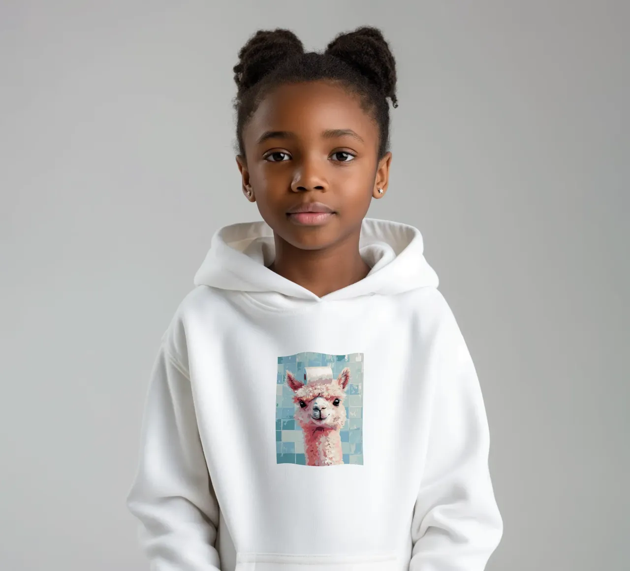 Lama con carta igienica in testa felpa bambino con cappuccio da JoyWalkerShop