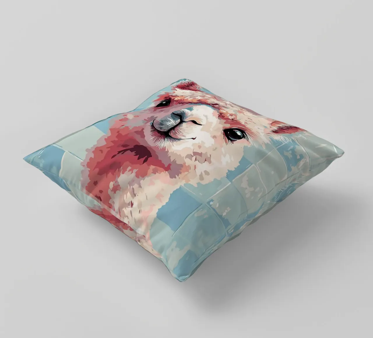Lama con carta igienica in testa cuscino da JoyWalkerShop