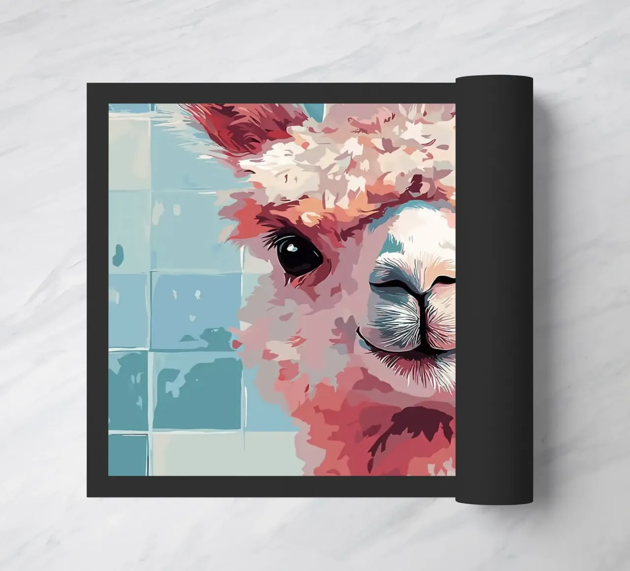 Lama con carta igienica in testa zerbino da JoyWalkerShop