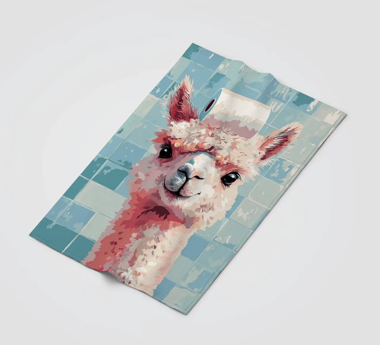 Lama con carta igienica in testa coperta in pile da JoyWalkerShop
