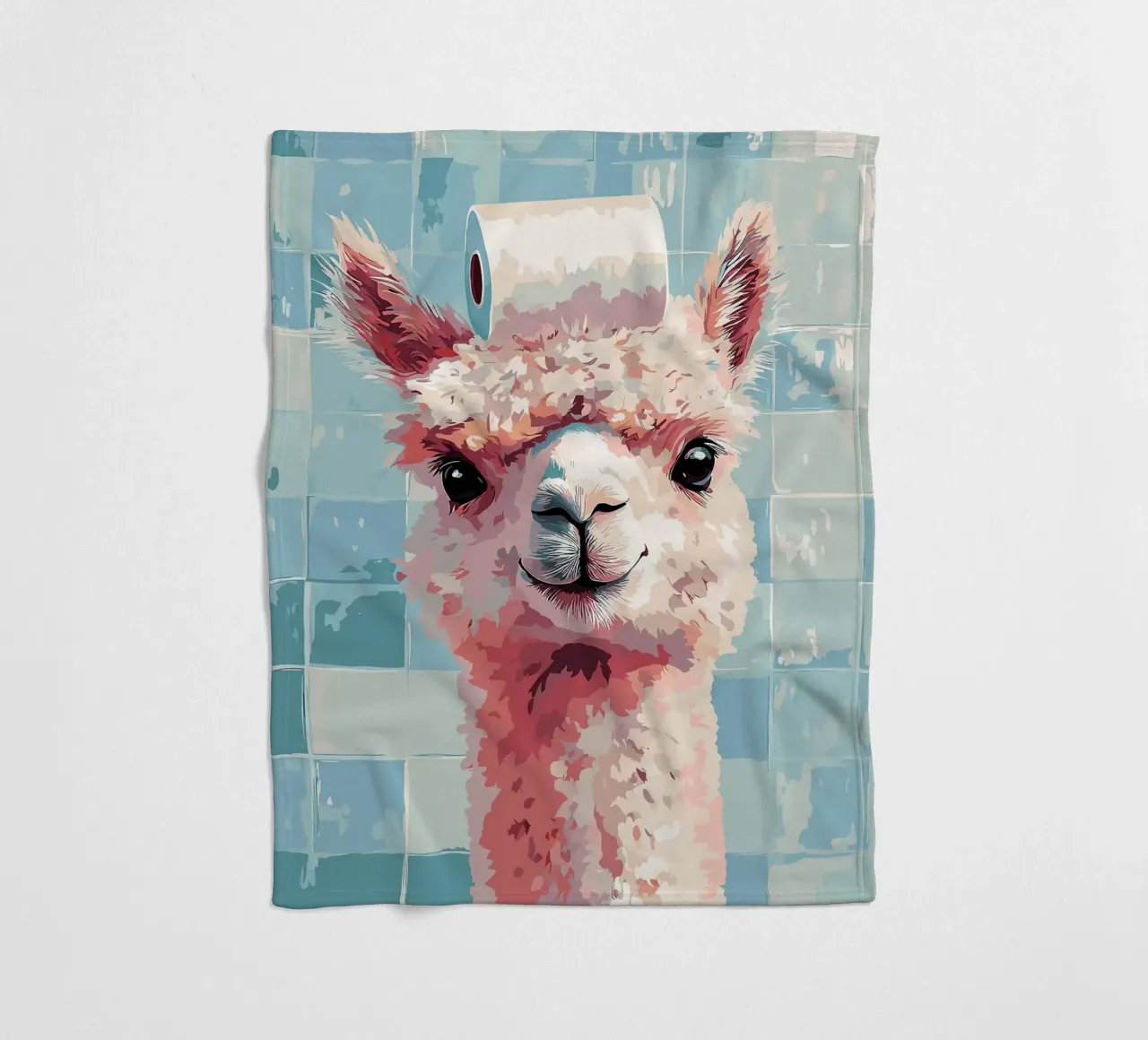 Lama con carta igienica in testa coperta in pile da JoyWalkerShop
