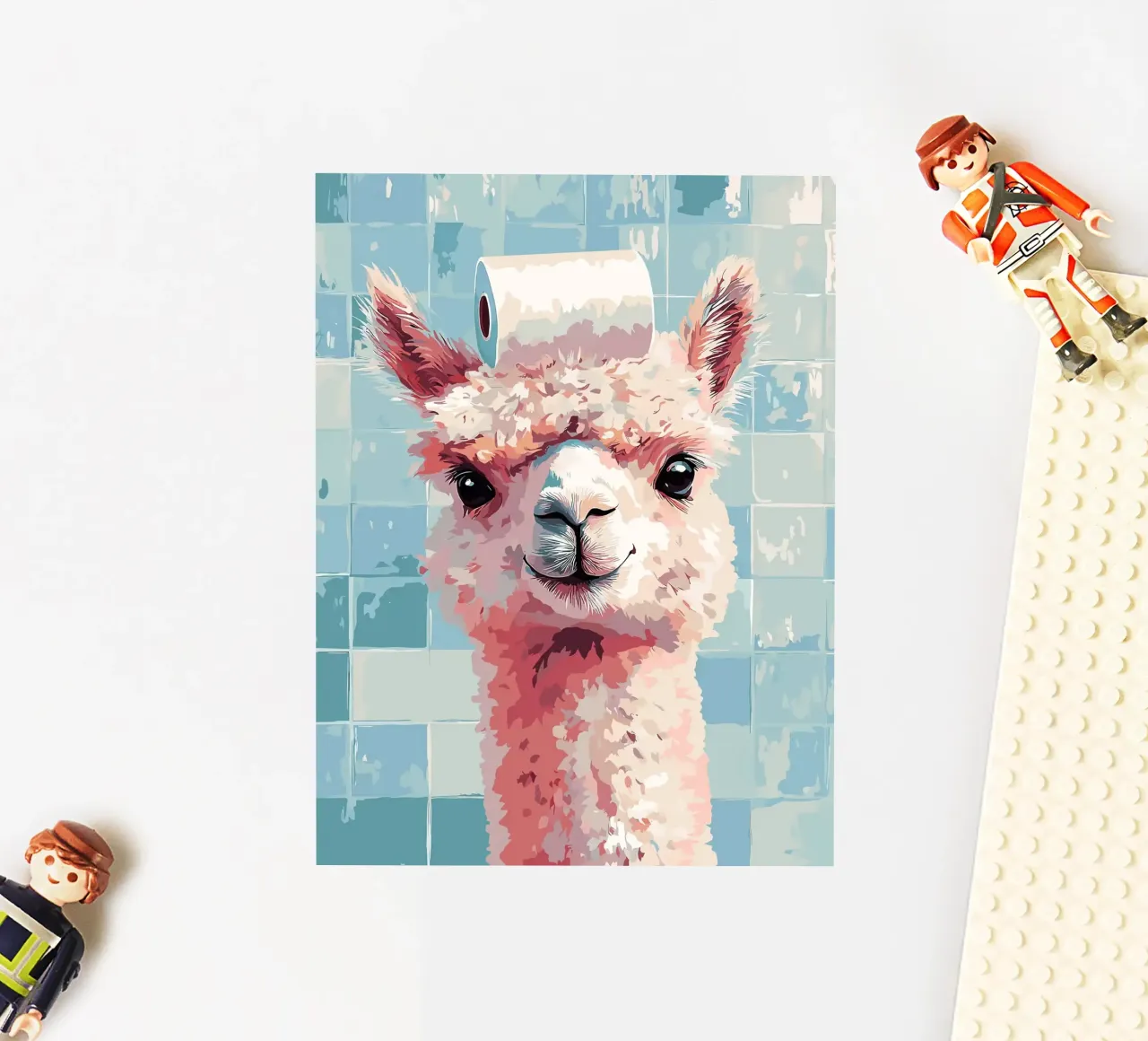 Lama con carta igienica in testa adesivo da JoyWalkerShop
