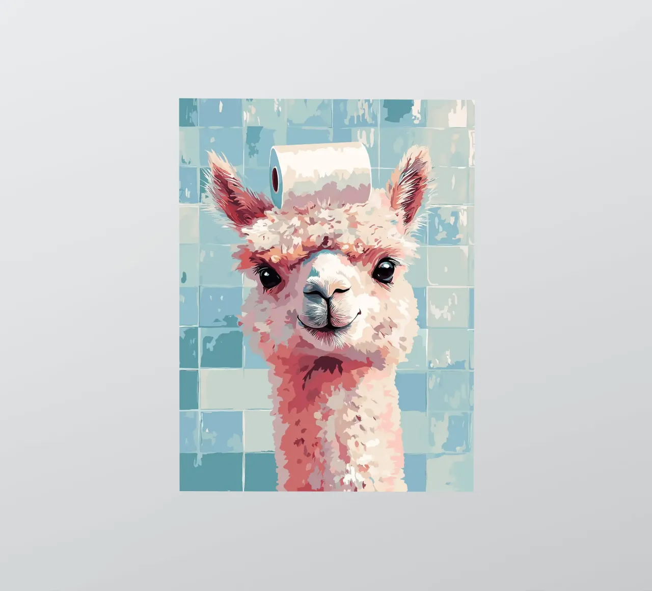 Lama con carta igienica in testa adesivo da JoyWalkerShop