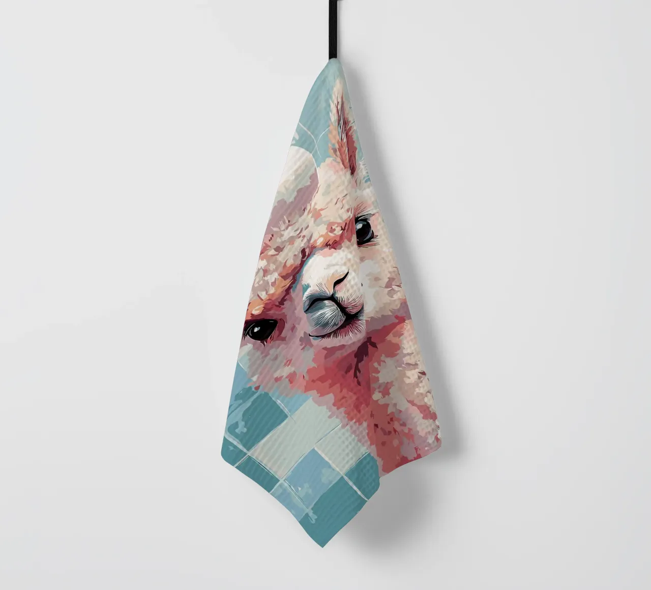 Lama con carta igienica in testa canovaccio da cucina da JoyWalkerShop