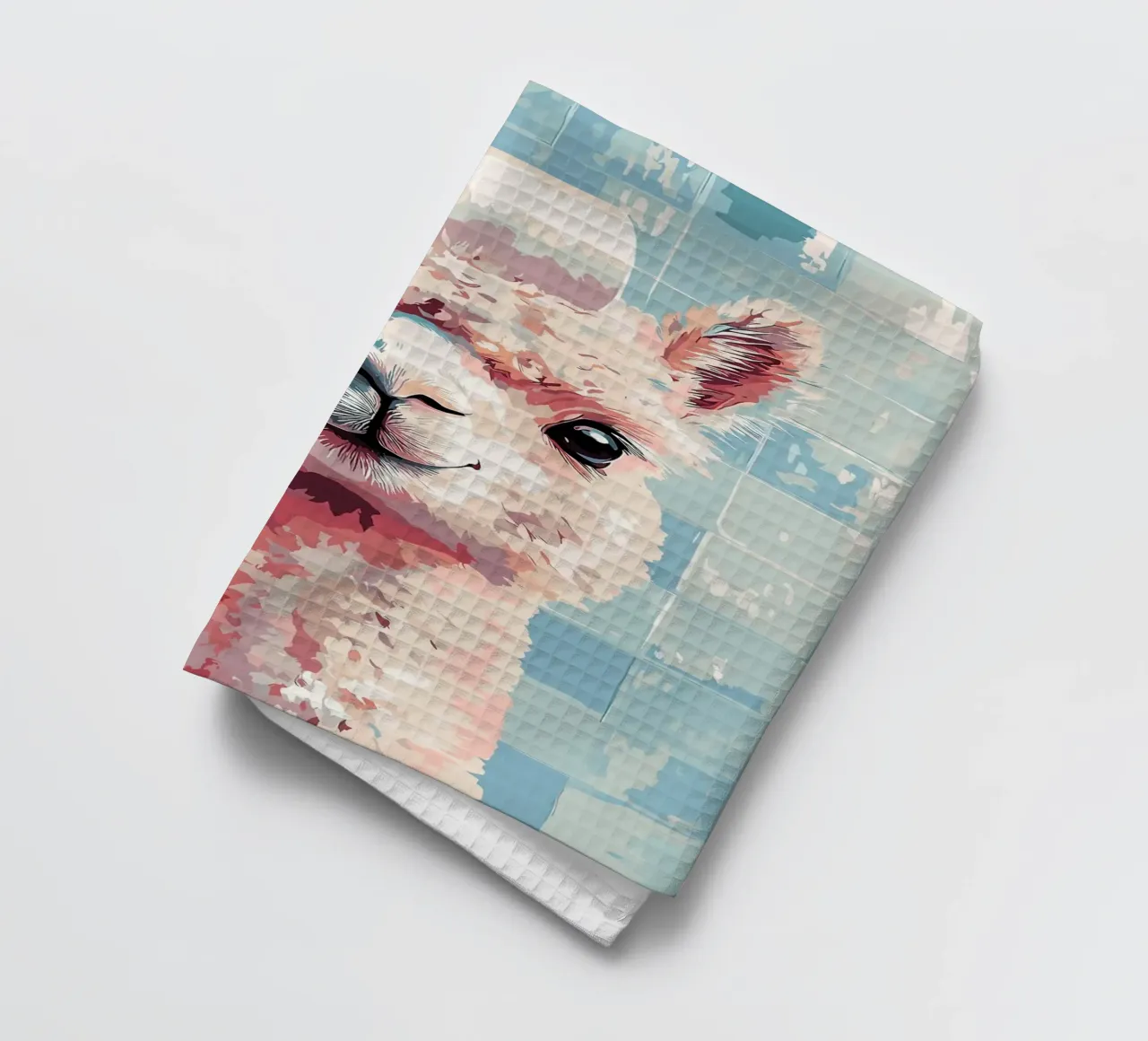 Lama con carta igienica in testa canovaccio da cucina da JoyWalkerShop