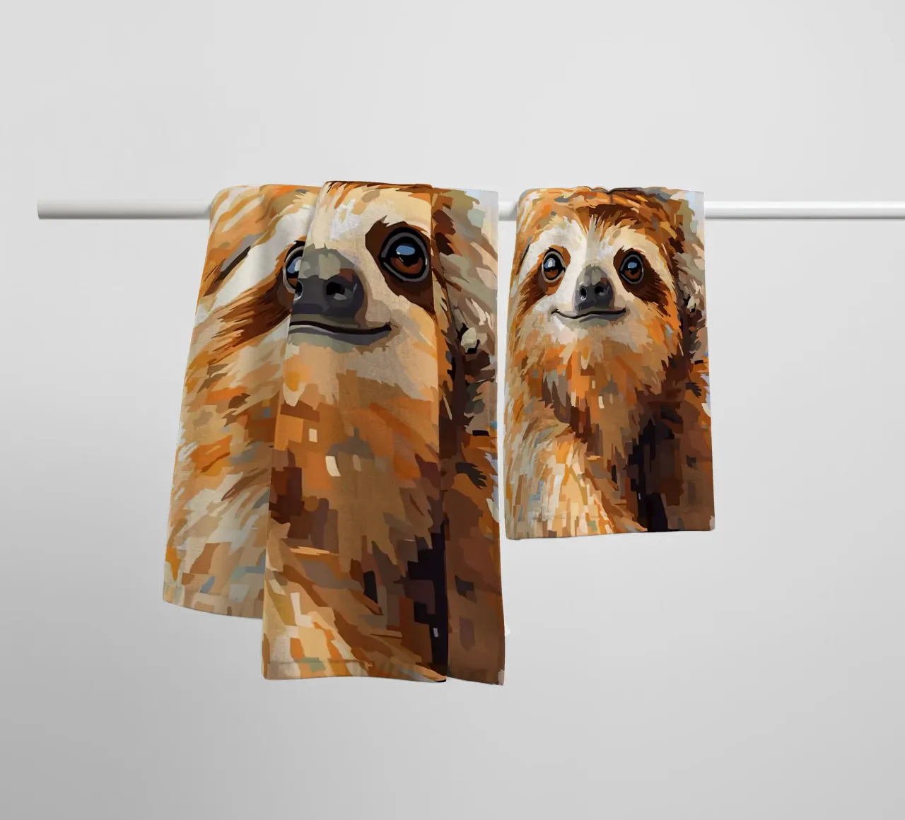Bradipo con carta igienica in testa asciugamano da bagno da JoyWalkerShop