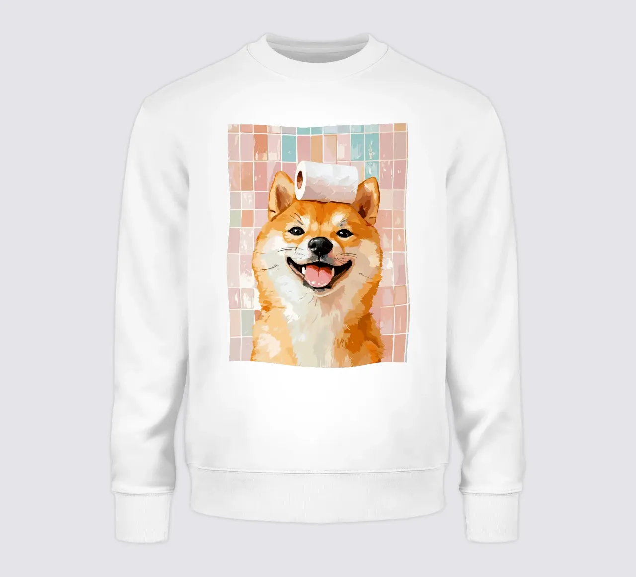Shiba Inu con cappello di carta igienica felpa da JoyWalkerShop