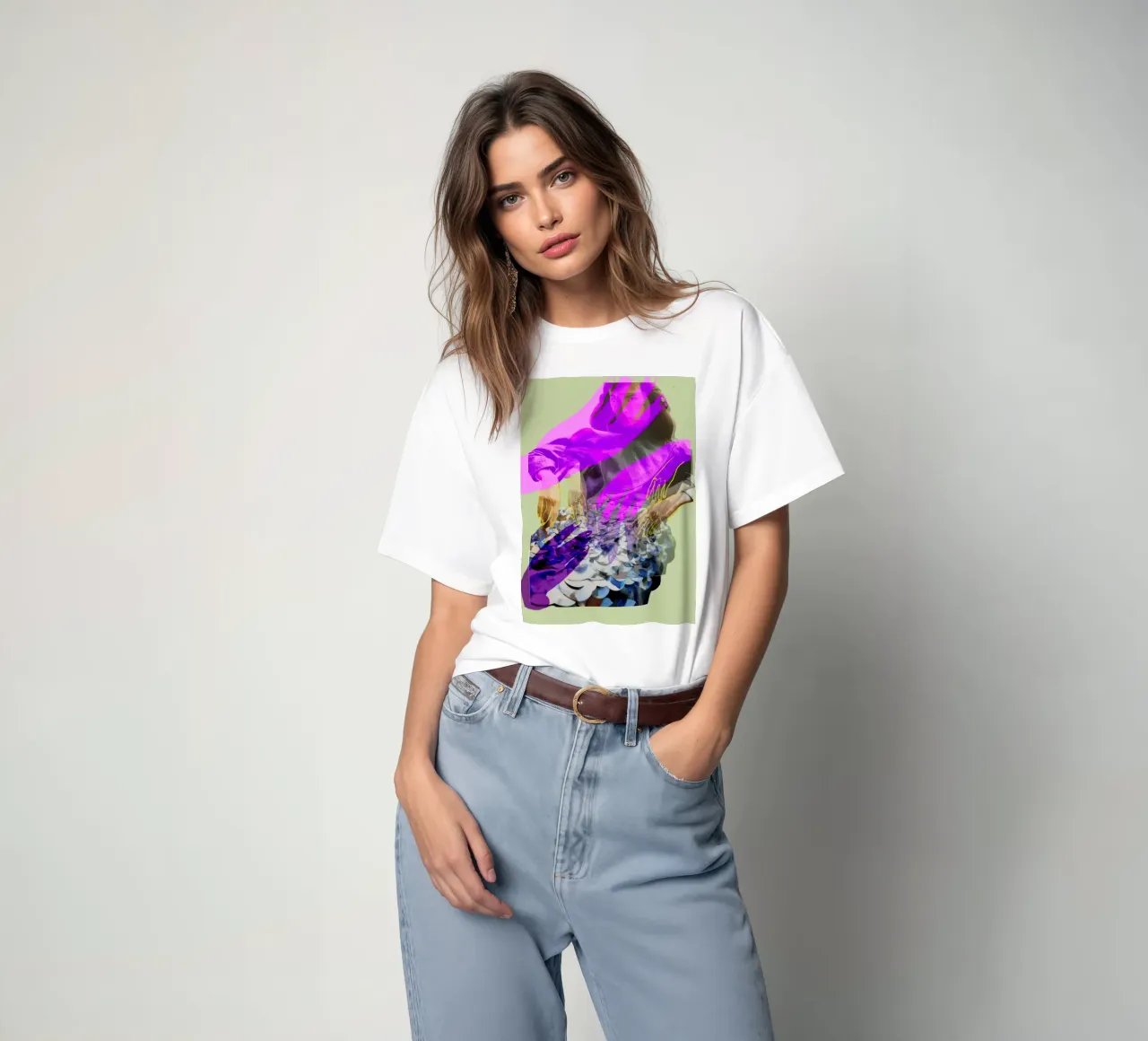 Handen t-shirt van dekonstruktiv