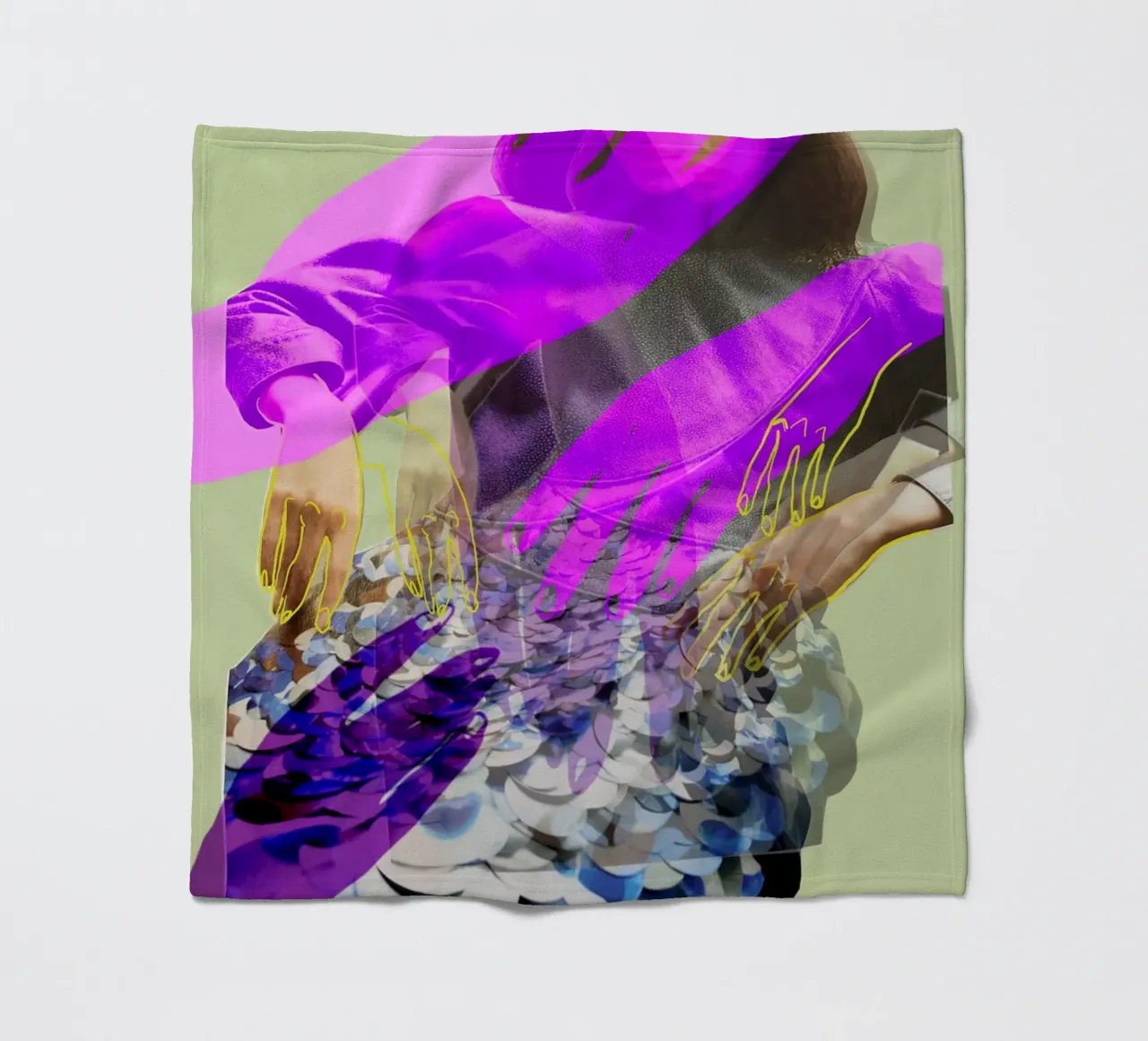 Hands fleece blanket by dekonstruktiv