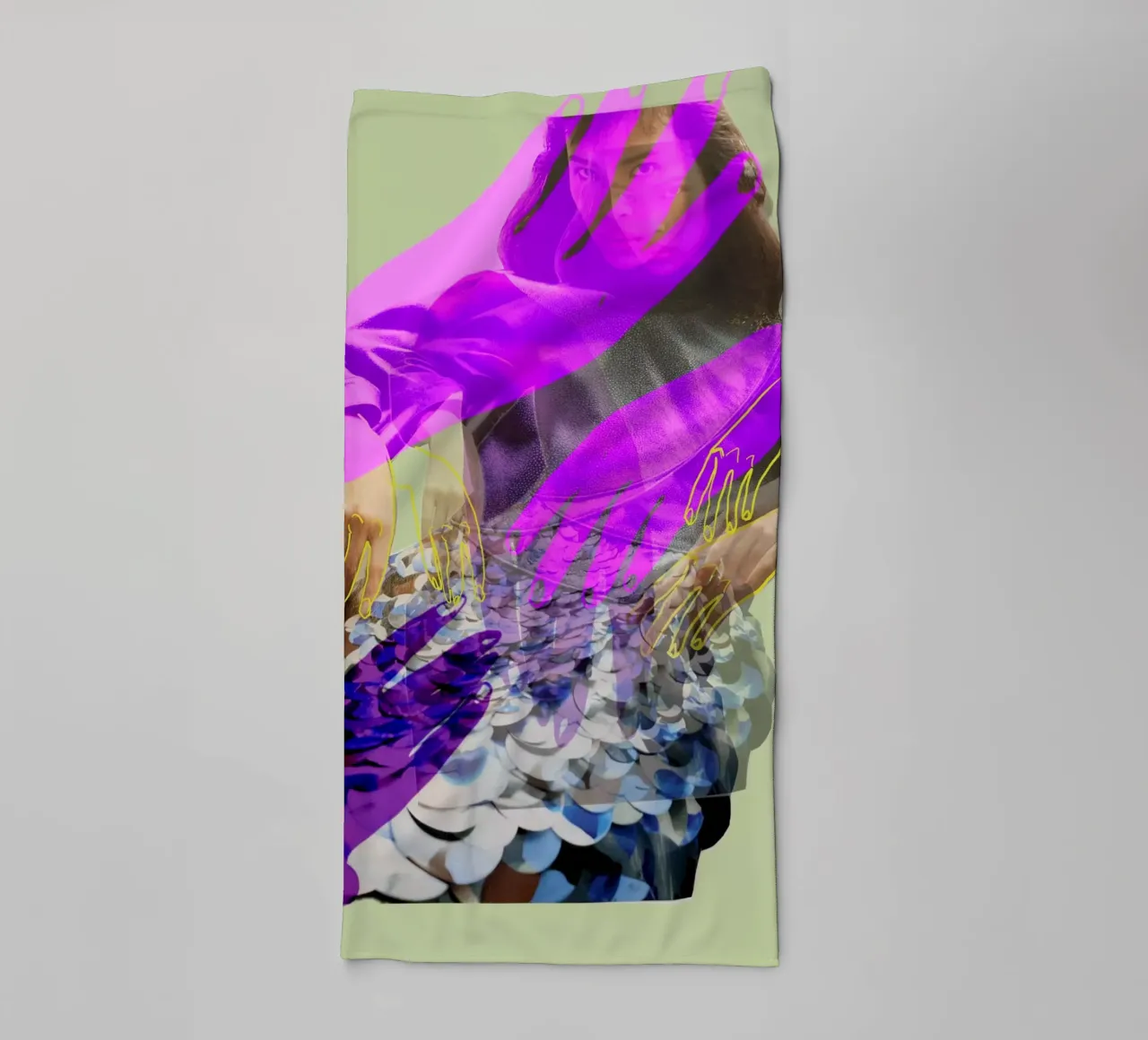 Handen badhanddoek van dekonstruktiv