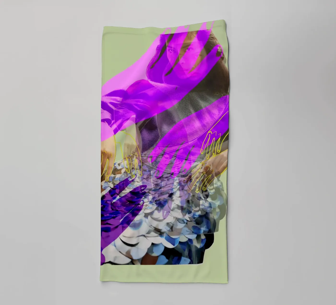 Handen badhanddoek van dekonstruktiv