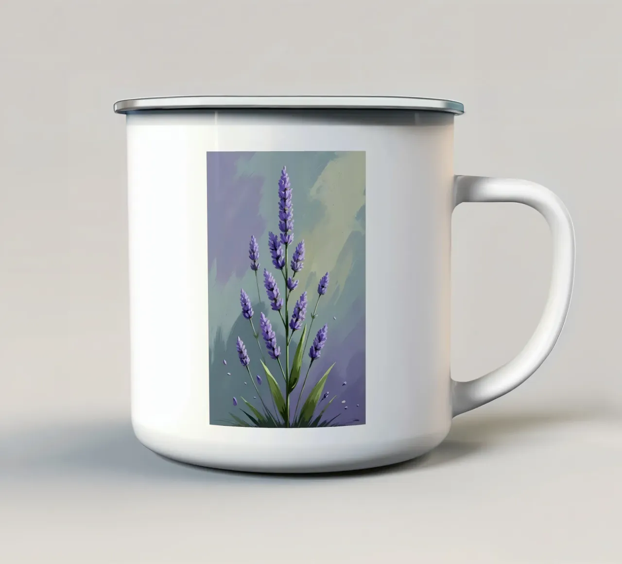 Serenità alla lavanda tazza in smalto da Bloom And Brush