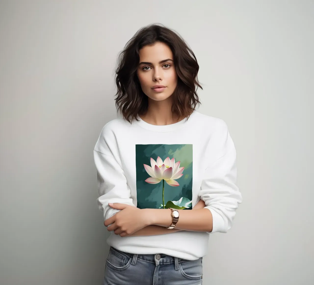 Loto in acque tranquille felpa da Bloom And Brush
