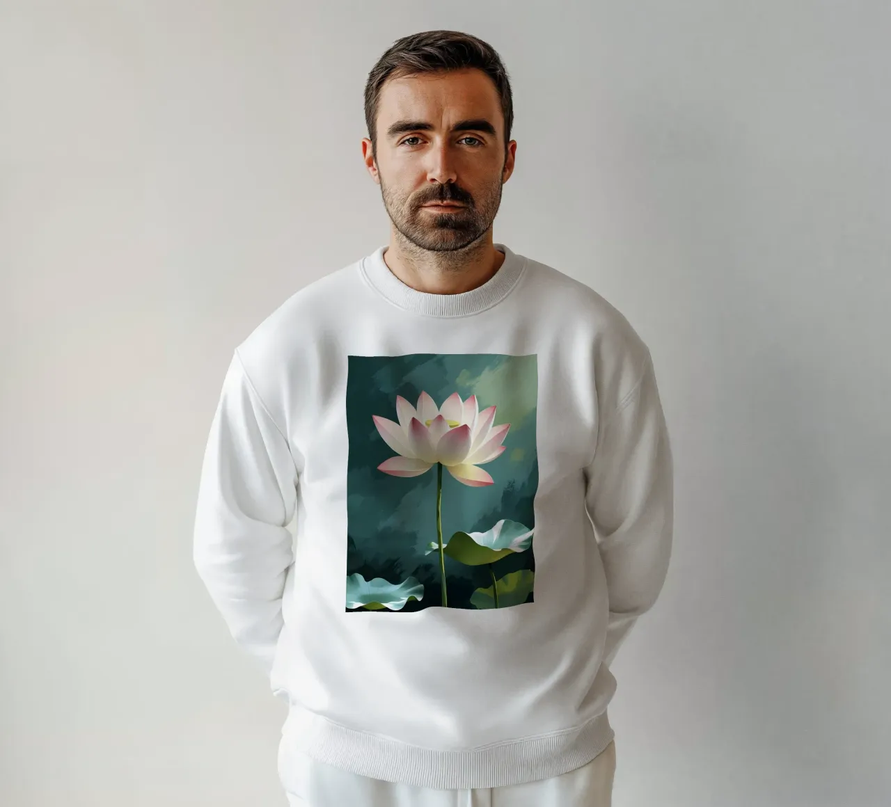 Loto in acque tranquille felpa da Bloom And Brush